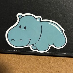 CARTOON HIPPO STICKER